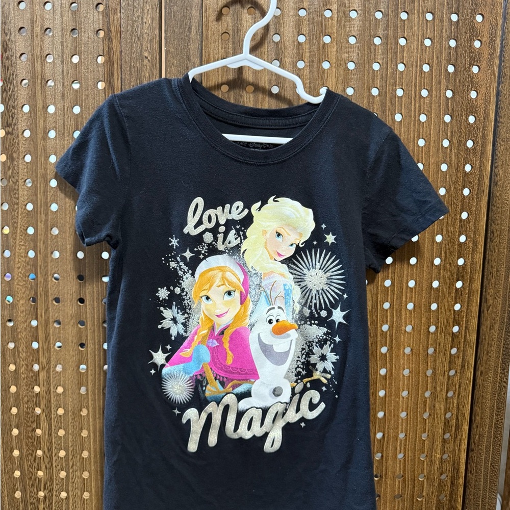Frozen Kids Black T-Shirt